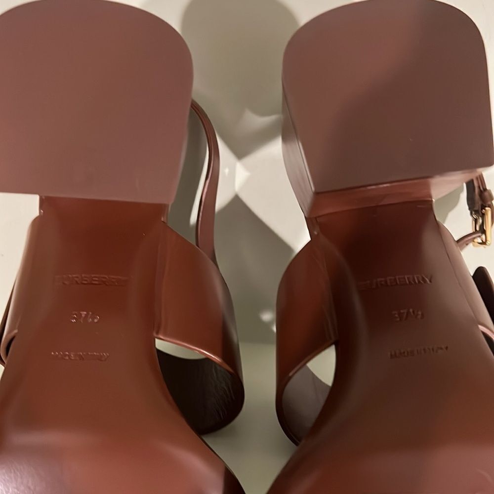 Burberry Virginia 65MM Logo Leather Sandals - Picture 6 of 6